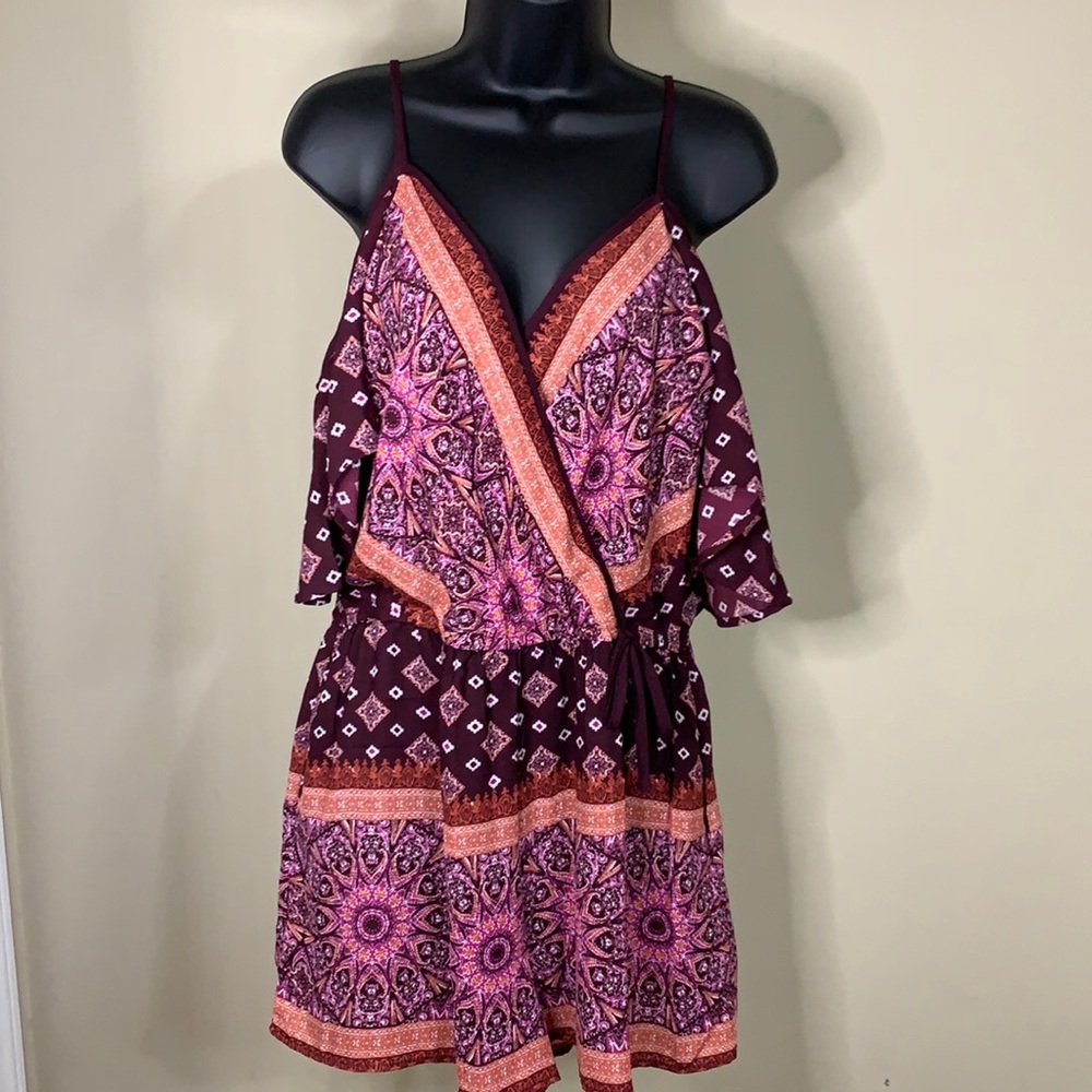 Xhilaration, XL, Purple and Multi-Colored Romper